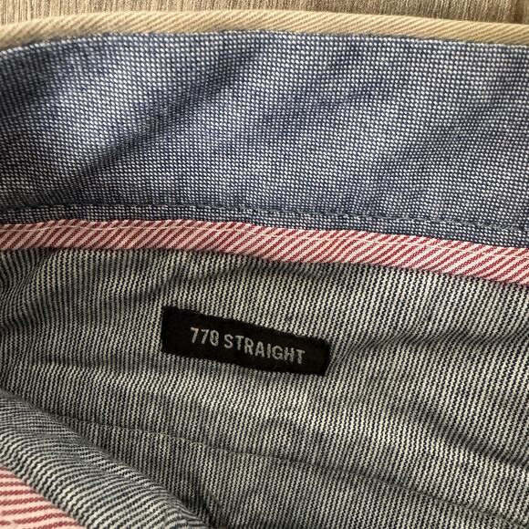 J.Crew 770 Straight-fit Stretch Chino Pants 33x32 Khaki Flat Front Twill Zip Fly - Picture 5 of 9